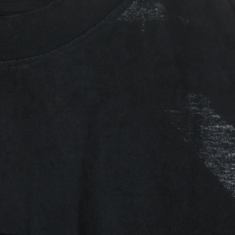 BALENCIAGA(バレンシアガ) 25AW Logo Motif EMO T-Shirt フロント刺繍 クルーネック半袖Tシャツ ブラック 26344 TSVP4