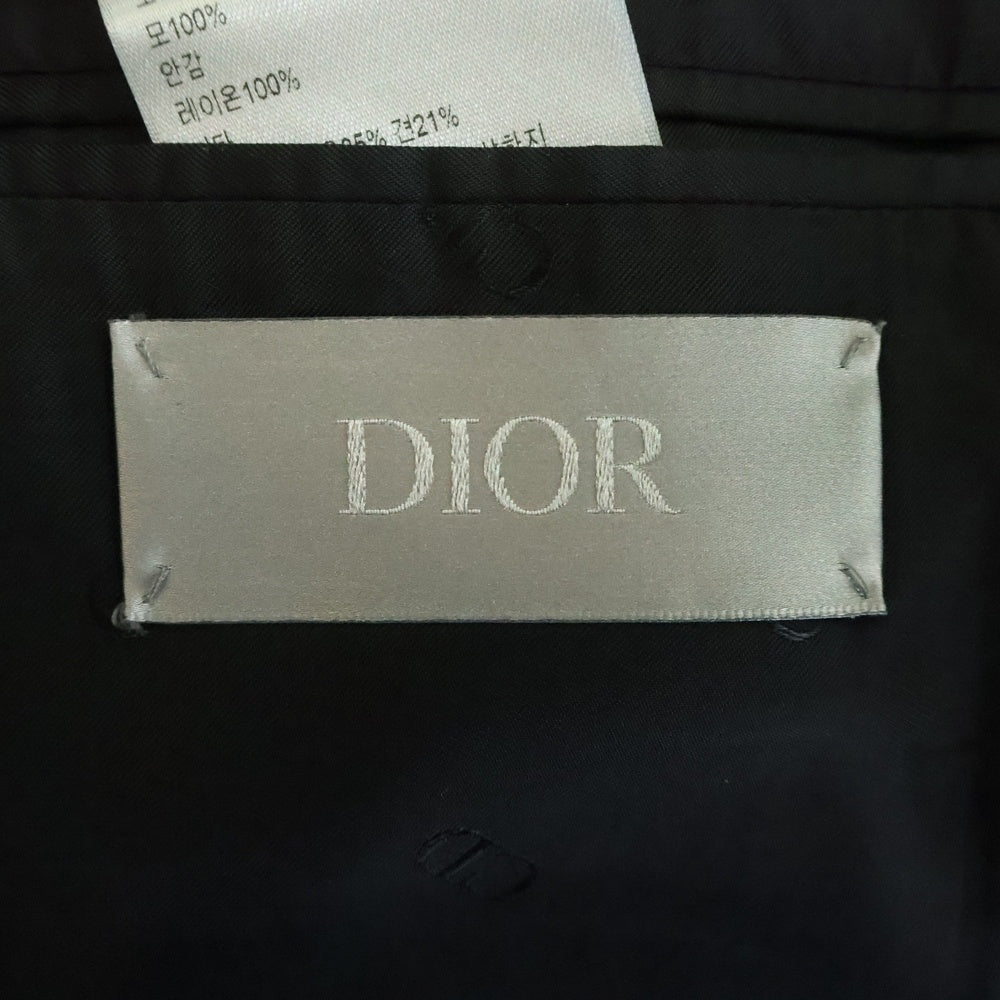 Christian Dior(クリスチャンディオール) 21SS ラペルオブリーク切替1B テーラードジャケット ブラック 033C228B4739