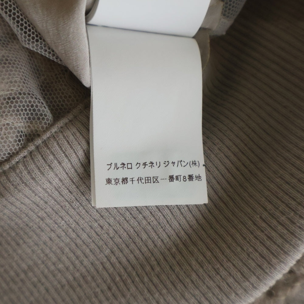 BRUNELLO CUCINELLI(ブルネロクチネリ) シースルー スパンコール ジップアップ ジャケット ブルゾン ベージュ レディース