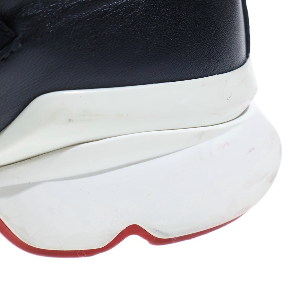 CHRISTIAN LOUBOUTIN(クリスチャンルブタン) ネオプレン スタッズ レザー ローカットシューズ スニーカー ブラック レディース