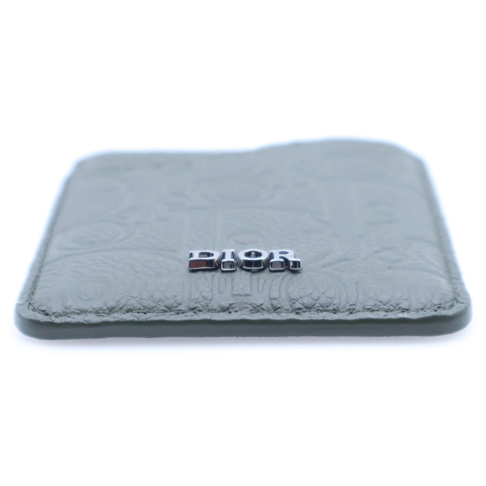 Christian Dior(クリスチャンディオール) サドル オブリークロゴ レザー グラビティ カードケース カーキ 2ADCH168FLG