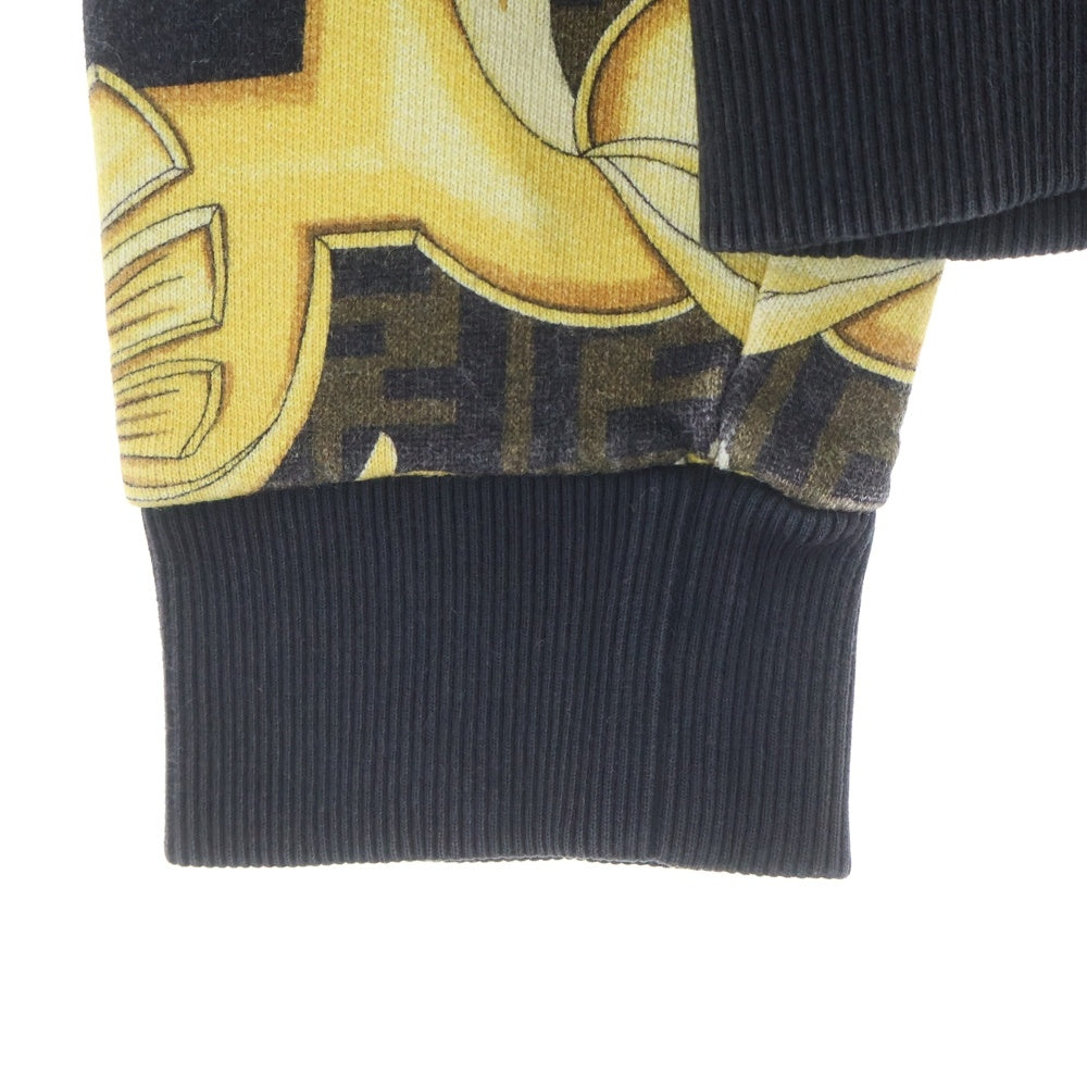 FENDI(フェンディ) ×VERSACE FENDACE ヴェルサーチ フェンダーチェ ズッカ メデューサ バロック総柄プリント クルーネック プルオーバー スウェット トレーナー FY0178 AKE1