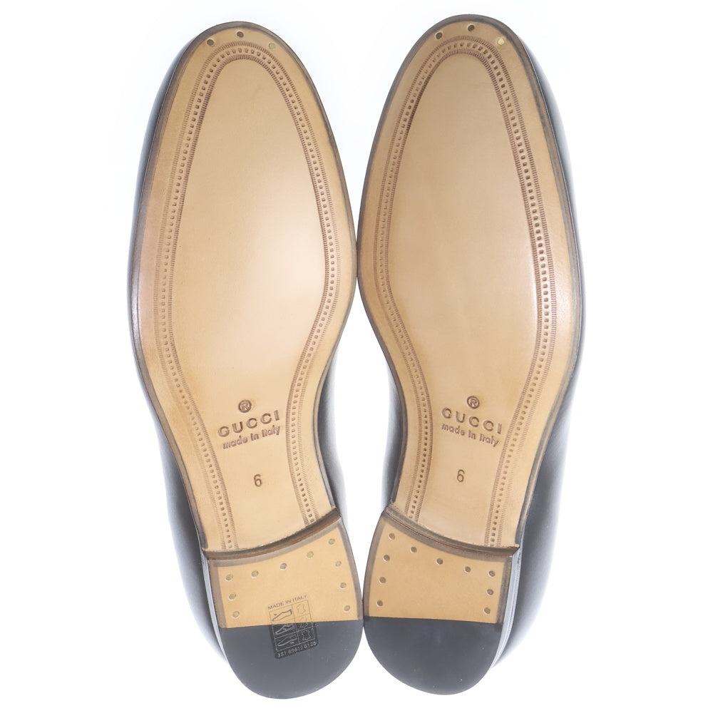 GUCCI(グッチ) ホースビット GGエンボス レザー ローカットシューズ ローファー ブラック 798997