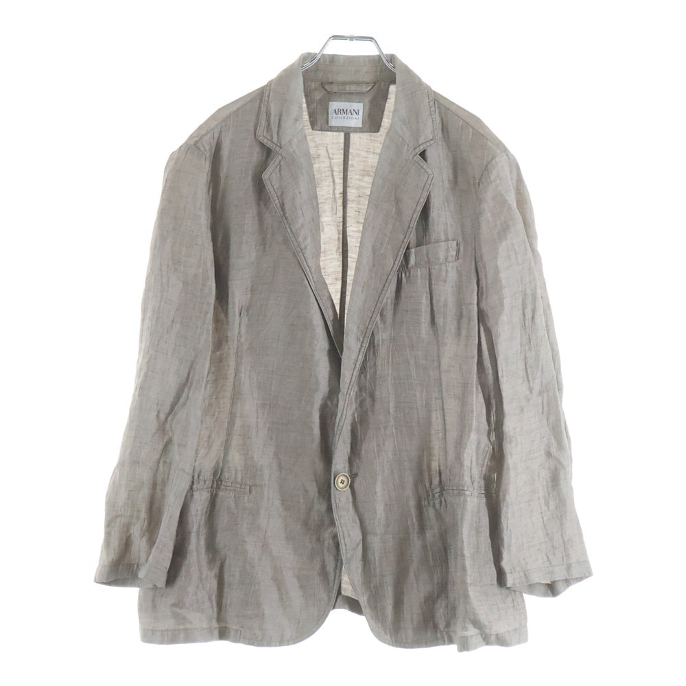 ARMANI(アルマーニ) シワ加工 2B テーラードジャケット ベージュ