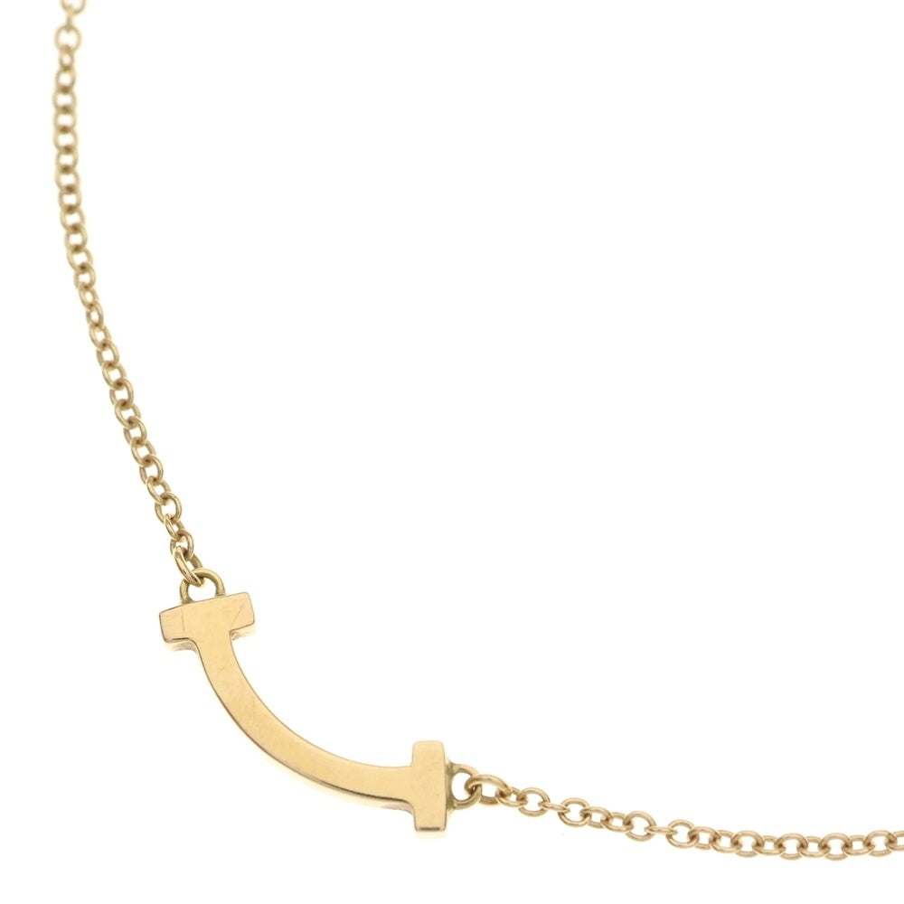 TIFFANY & Co.(ティファニー) Tスマイル ミニ ネックレス ペンダント チェーン ゴールド Au750YG 2.3g レディース