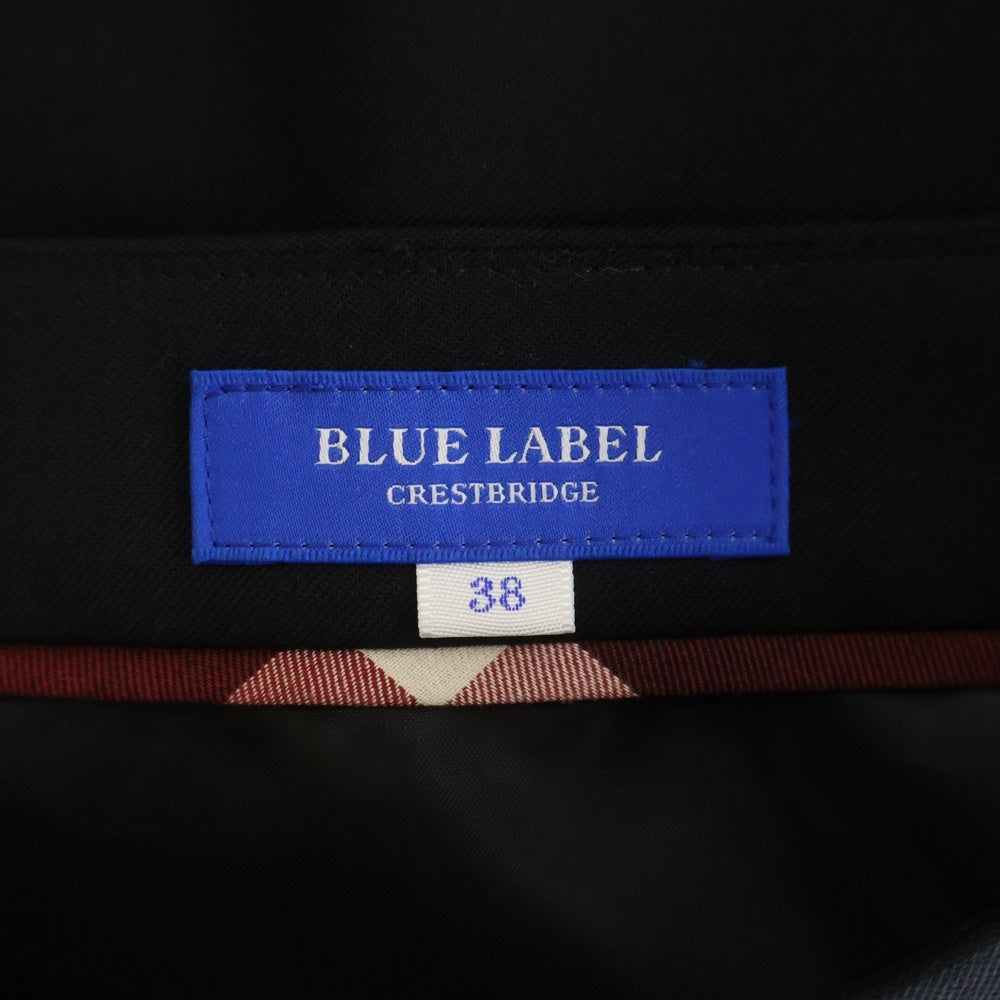 BLUE LABEL CRESTBRIDGE(ブルーレーベルクレストブリッジ) ウール ミディアム フレア スカート ブラック レディース 55S46-892-09