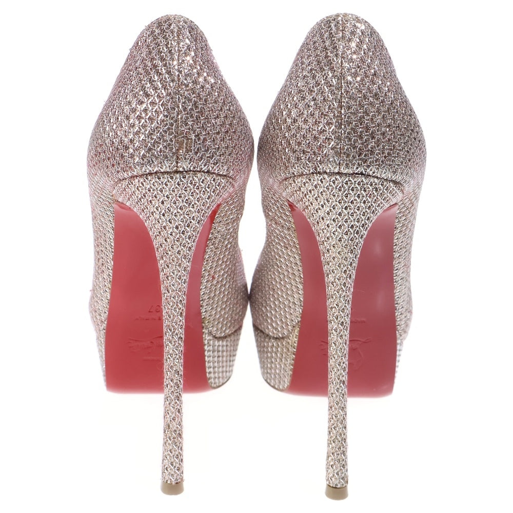 CHRISTIAN LOUBOUTIN(クリスチャンルブタン) グリッターパンプス シルバー 37 レディース