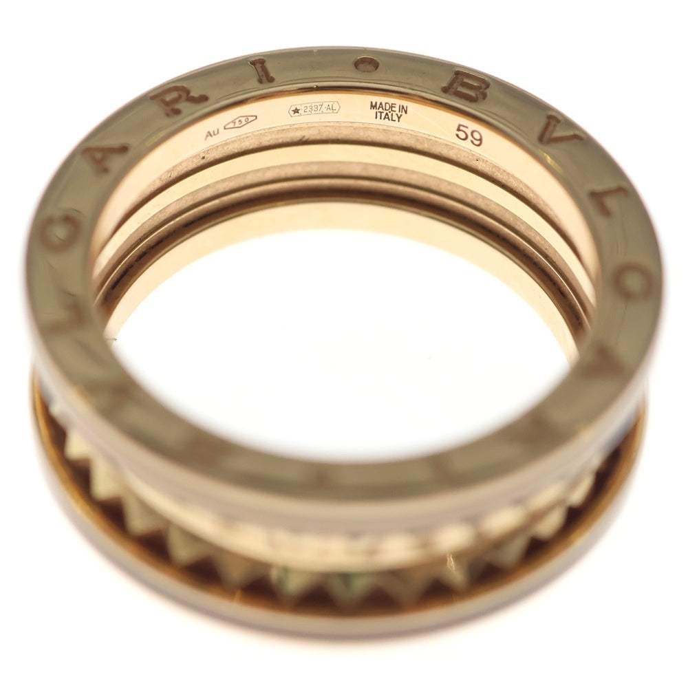 BVLGARI(ブルガリ) ビーゼロワン ロック リング Au750 K18 PG×セラミック 指輪