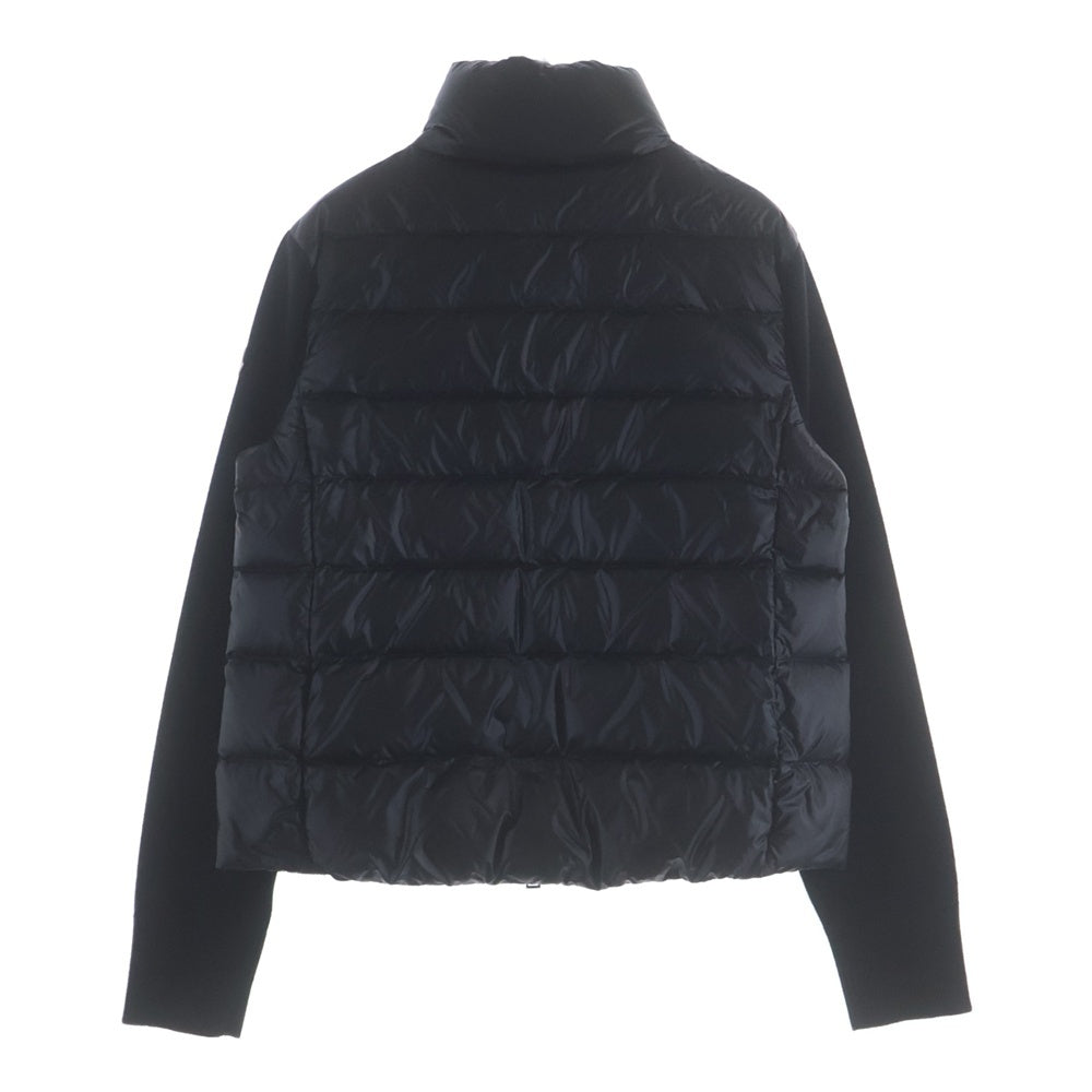 MONCLER(モンクレール) 25AW ワッペンロゴ ニット切り替え ダウンジャケット ブラック K20939B00024 M1131 レディース