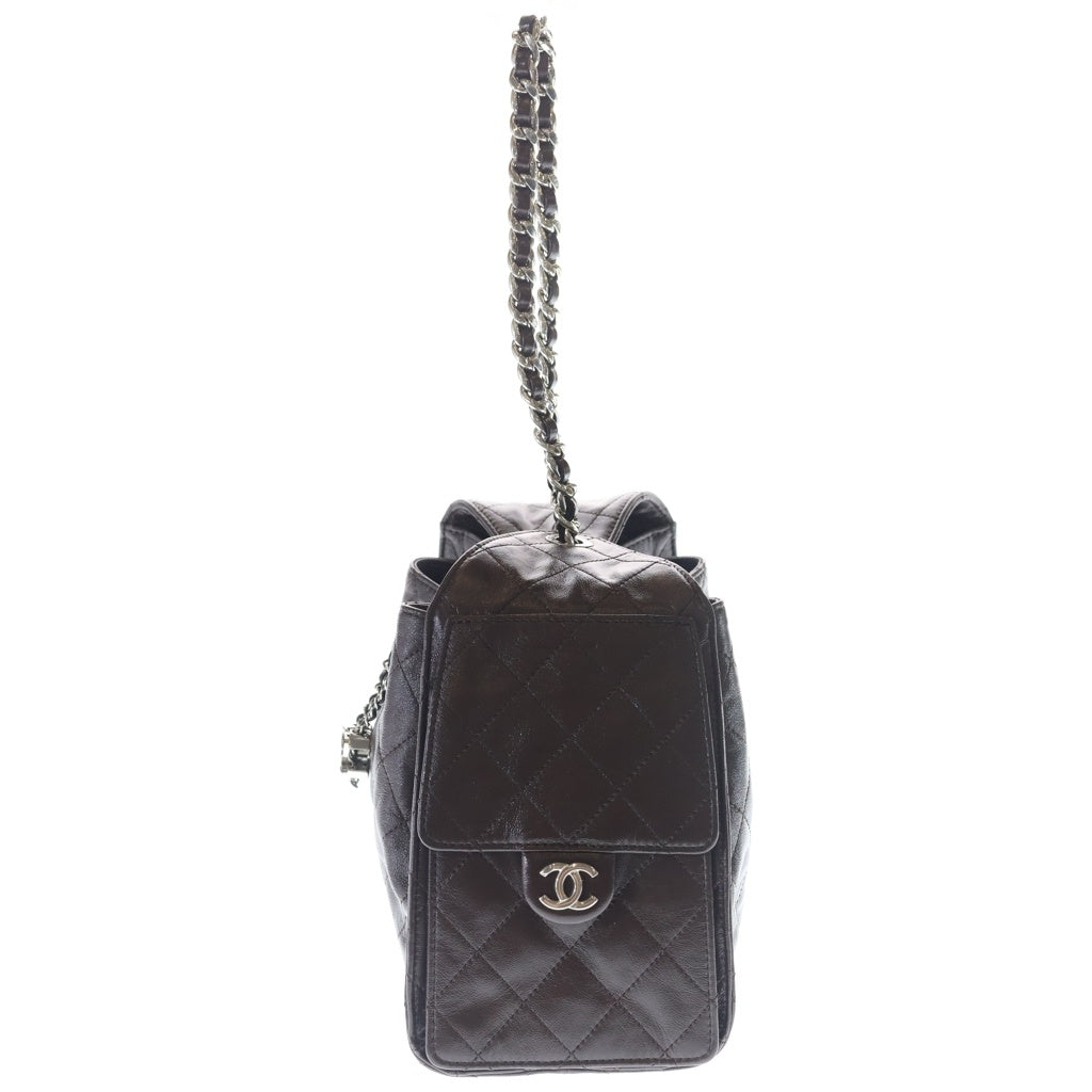 CHANEL(シャネル) CHANEL25 シャネル25 スモール ショルダーバッグ ブラウン カーフレザー AS5293 シルバー金具 レディース