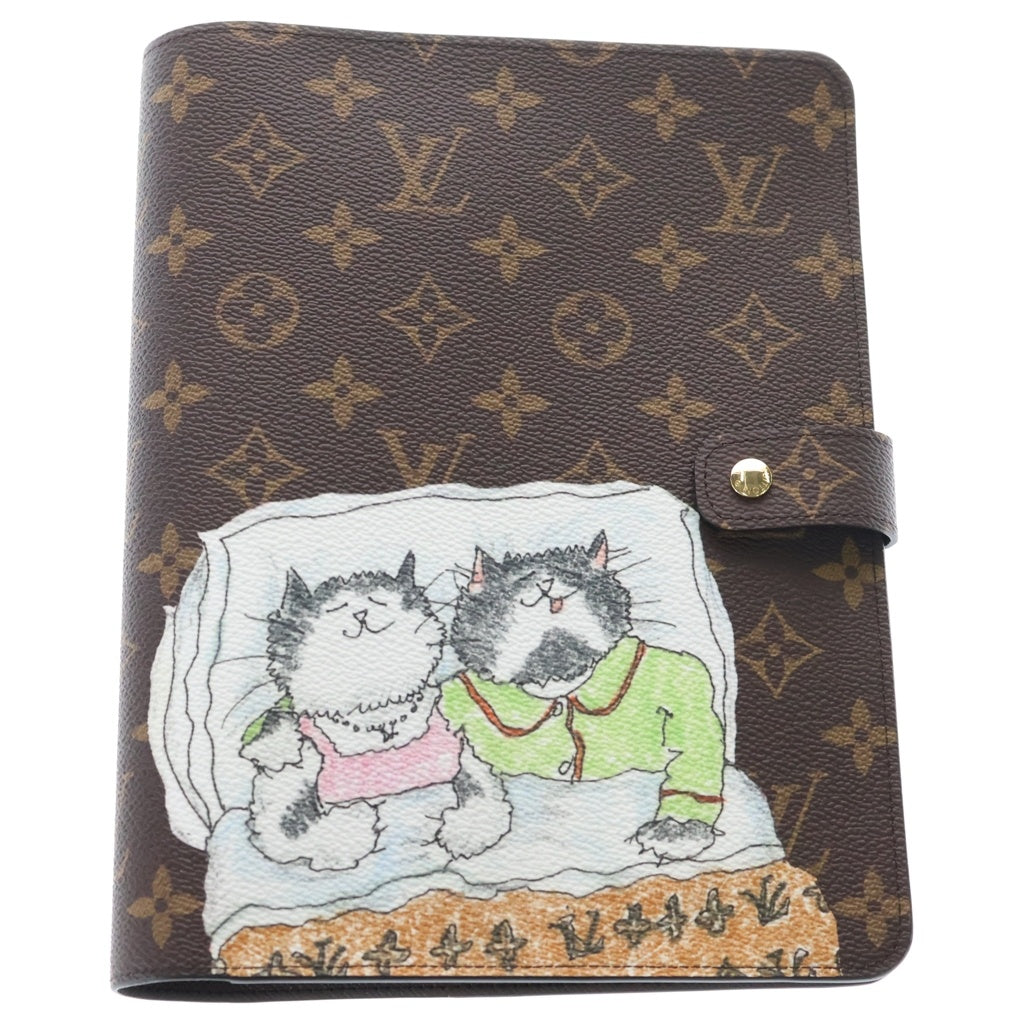 LOUIS VUITTON(ルイヴィトン) モノグラム アジェンダ・ビューローMM グレースコディントンコラボ 手帳カバー ブラウン PVC GI1395 レディース