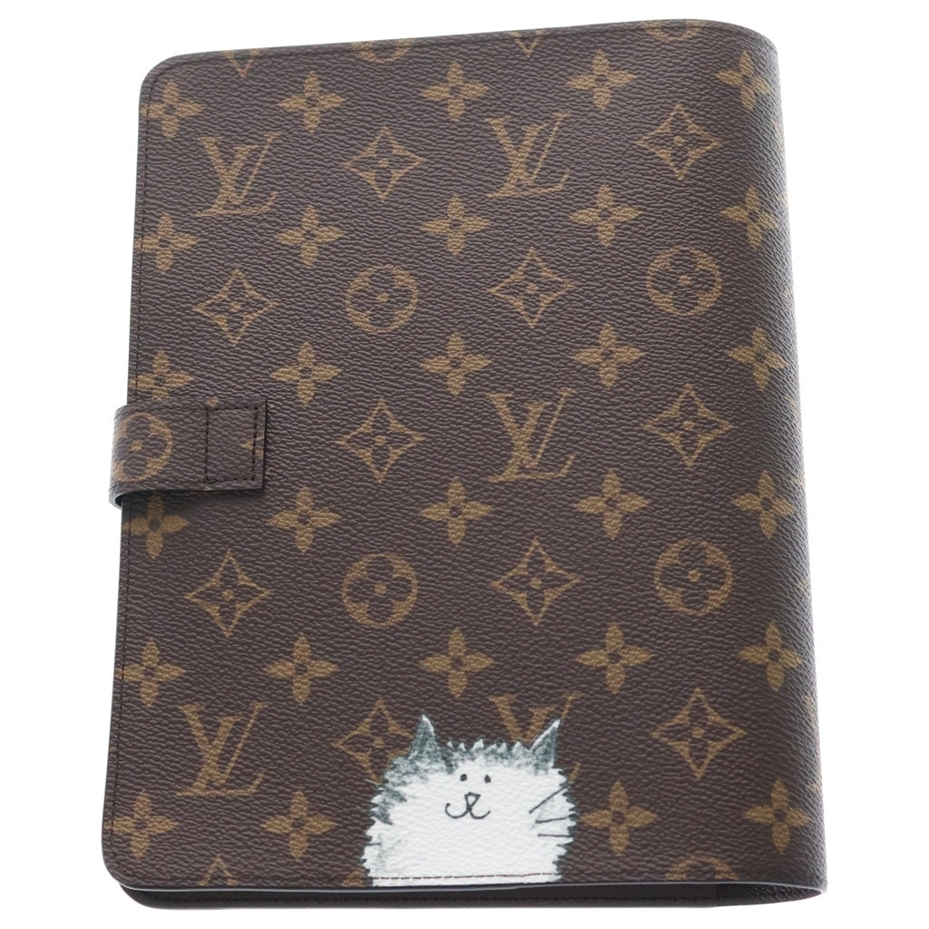 LOUIS VUITTON(ルイヴィトン) モノグラム アジェンダ・ビューローMM グレースコディントンコラボ 手帳カバー ブラウン PVC GI1395 レディース