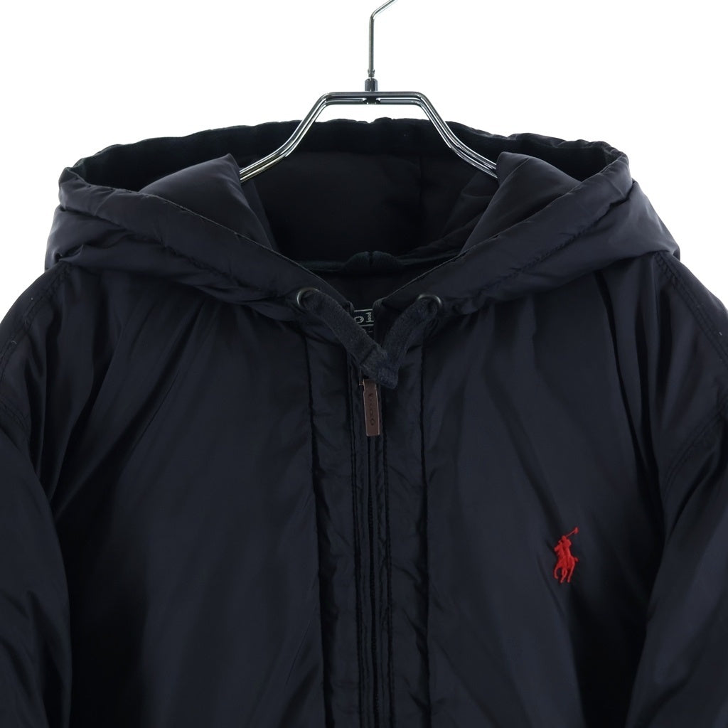 POLO RALPH LAUREN(ポロラルフローレン) フードダウンジャケット #XL ブラック ナイロン MNBLOTWM5E00009