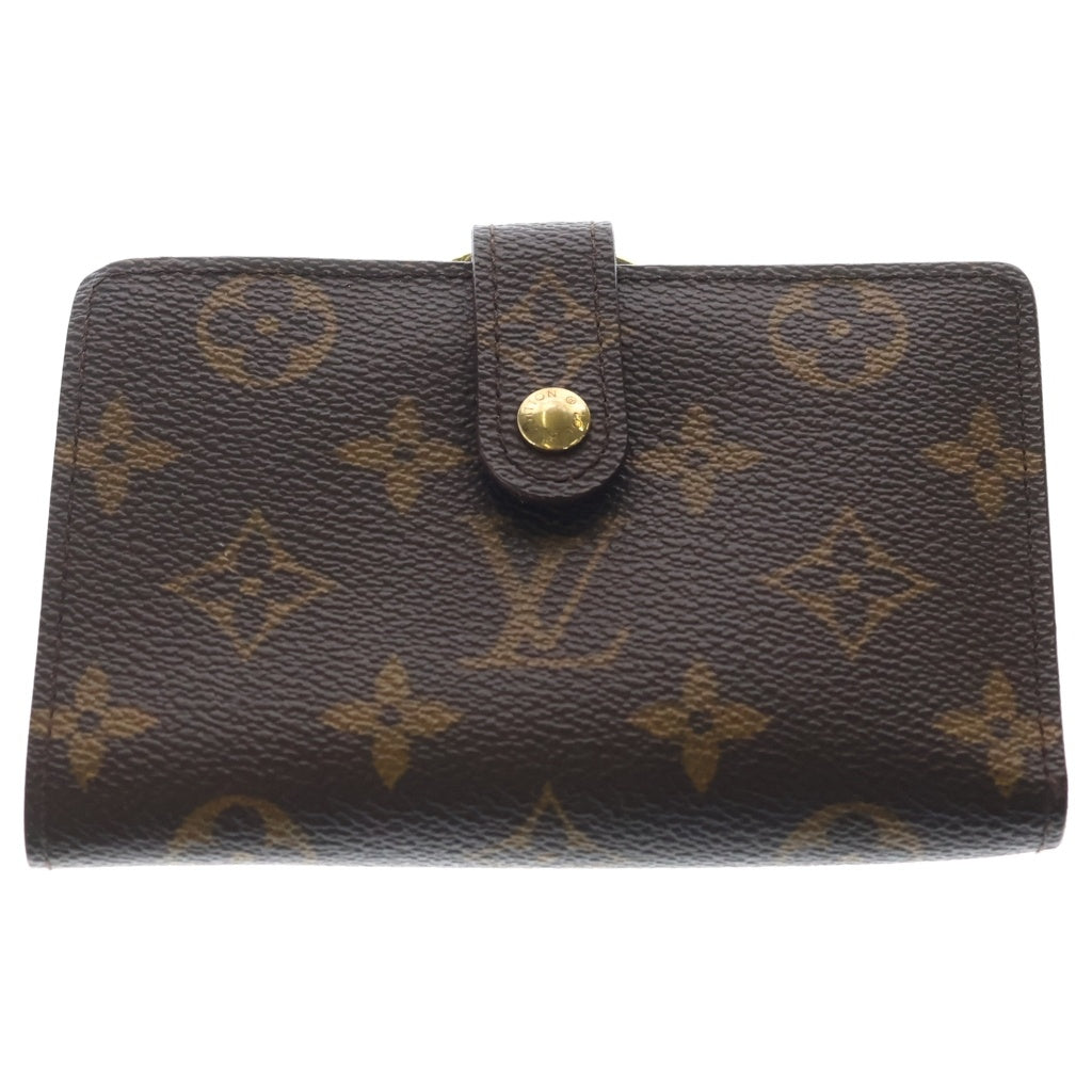 LOUIS VUITTON(ルイヴィトン) ポルト モネ ビエ ヴィエノワ モノグラム PVC コンパクトウォレット がま口 二つ折り財布 ブラウン M61663 レディース