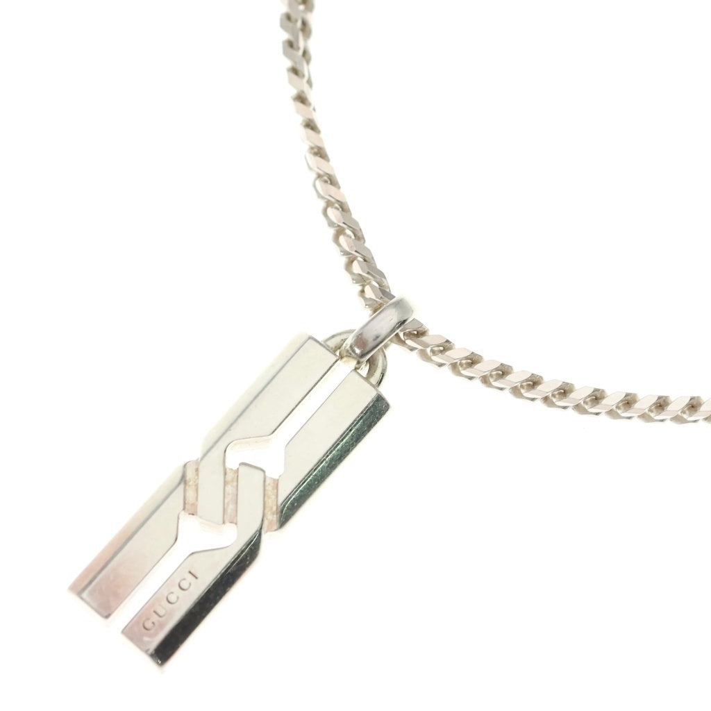 GUCCI(グッチ) ノットインフィニティ プレート ネックレス シルバー 