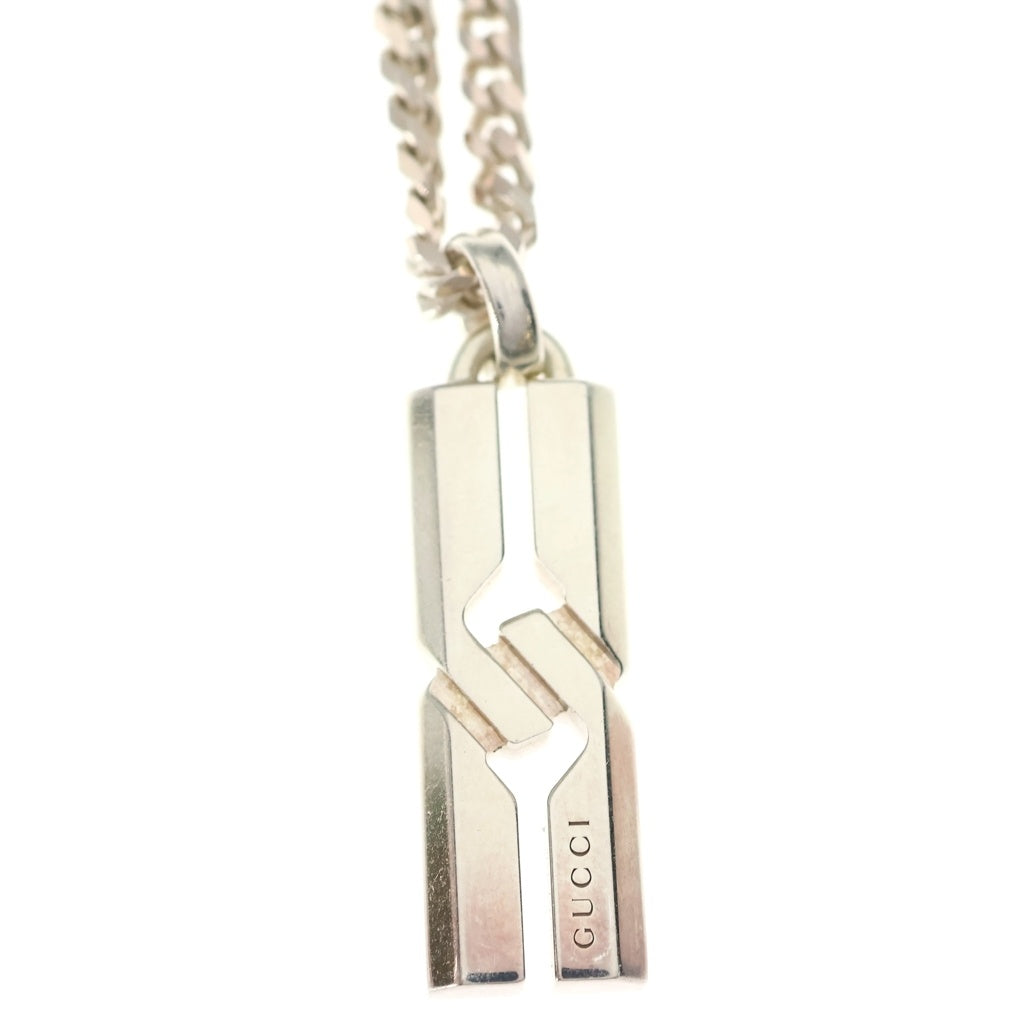 GUCCI(グッチ) ノットインフィニティ プレート ネックレス シルバー レディース