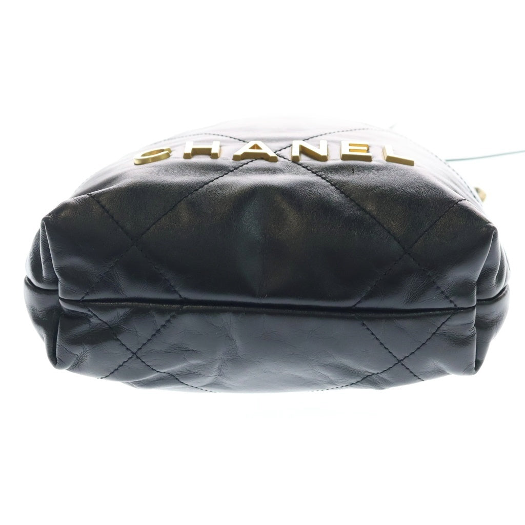 CHANEL(シャネル) シャネル22 ミニ カーフスキン レザー ブラック AS3980 ゴールド金具 レディース