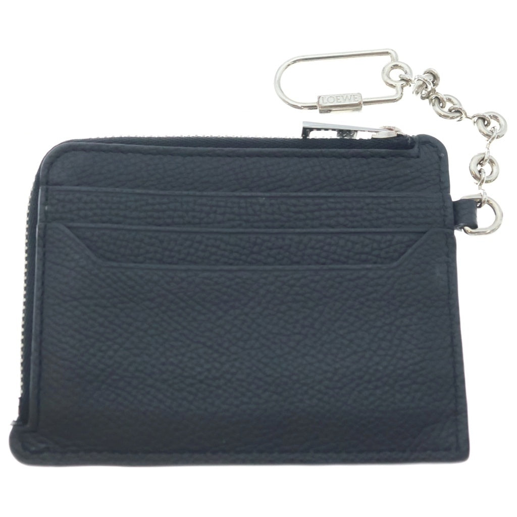 LOEWE(ロエベ) アナグラム カードケース コインケース ブラック レザー C821SQLX03