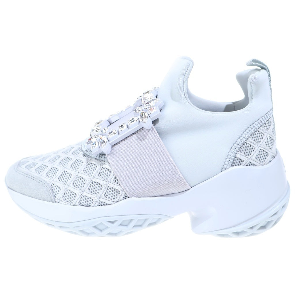 Roger Vivier(ロジェヴィヴィエ) ■スニーカー ヴィヴラン グレー クリスタル ファブリック RVW50624180T5V レディース