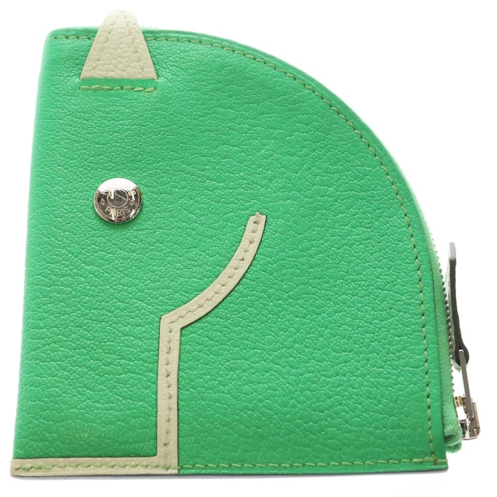 HERMES(エルメス) ■コインケース パドック ミントグリーン×ブルーブリュム×ペールブルー シェーブル B刻 箱 レディース