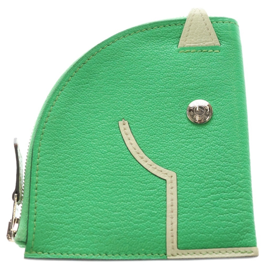HERMES(エルメス) ■コインケース パドック ミントグリーン×ブルーブリュム×ペールブルー シェーブル B刻 箱 レディース