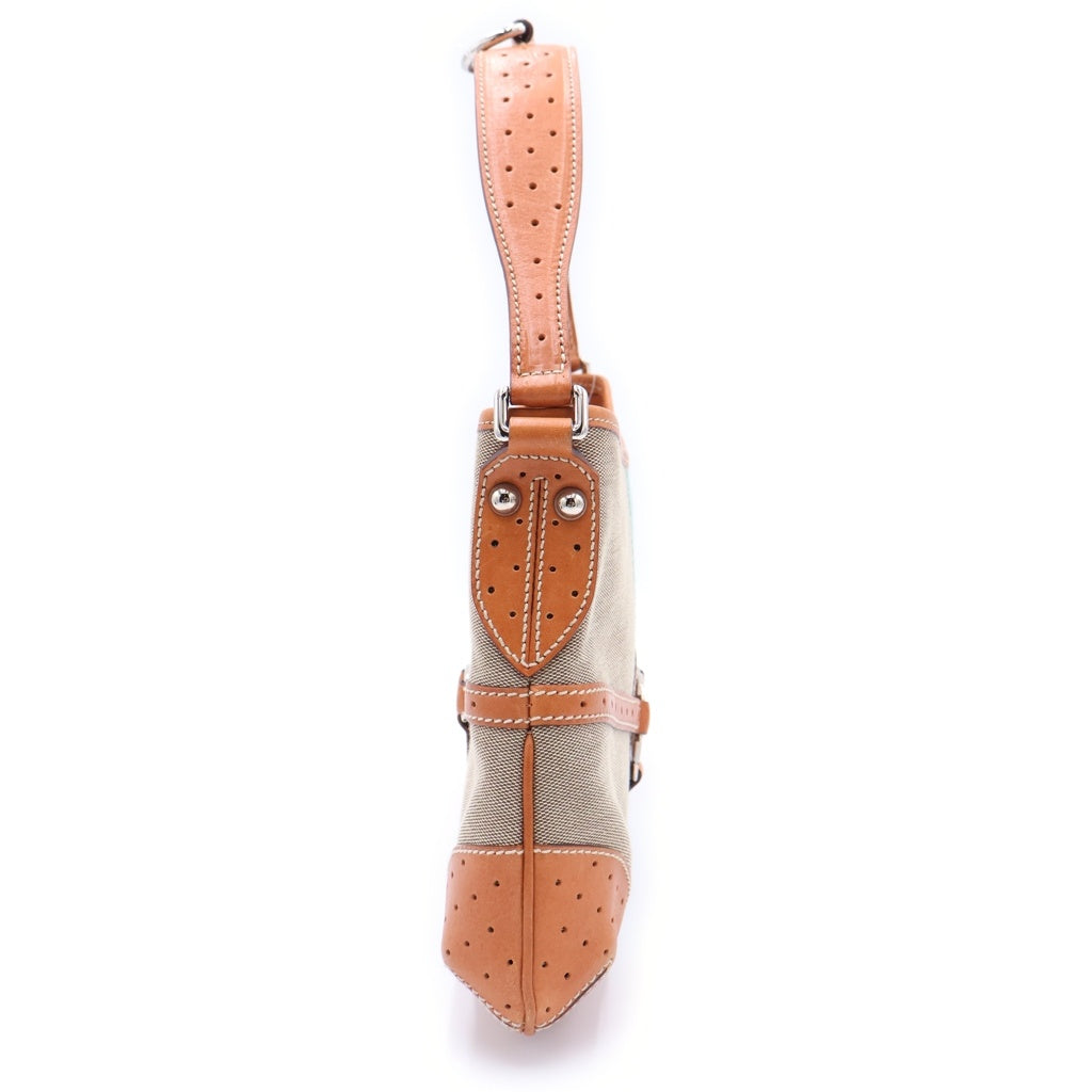 GUCCI(グッチ) ■ショルダーバッグ インターロッキングG ブラウン ジャガード×レザー 114877 レディース