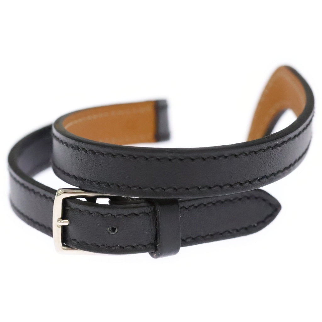HERMES(エルメス) ブレスレット ブラック レザー □P XS レディース