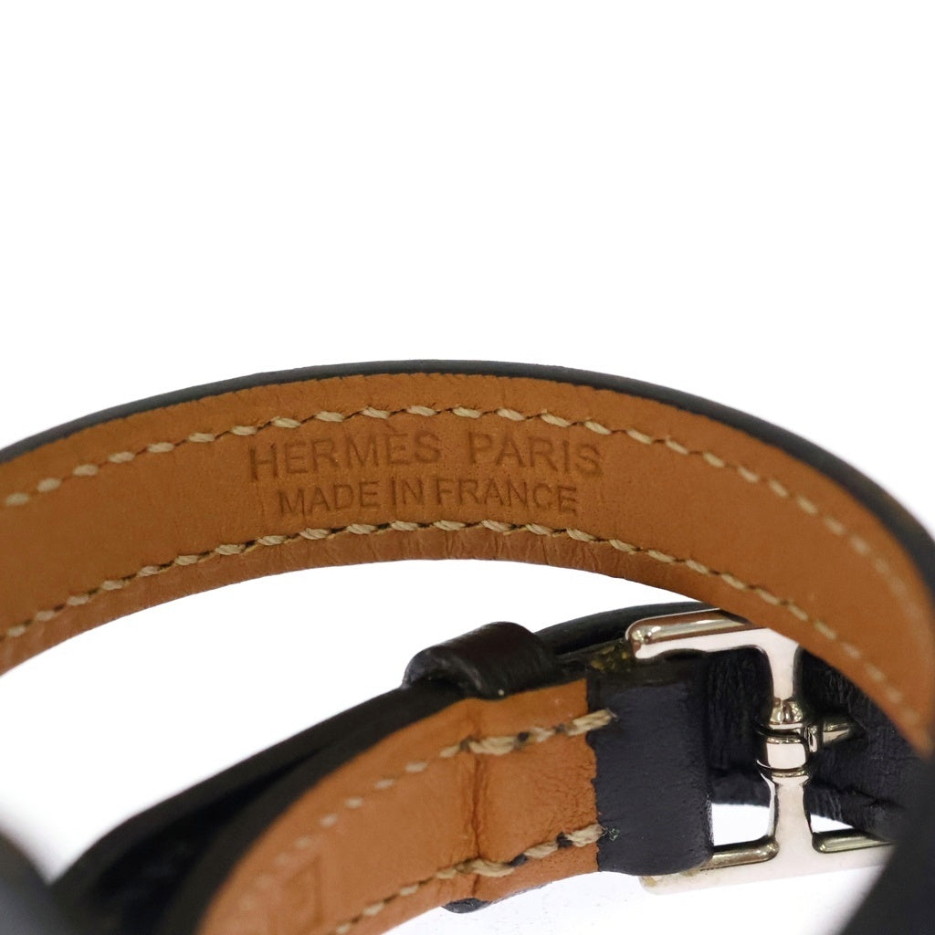 HERMES(エルメス) ブレスレット ブラック レザー □P XS レディース