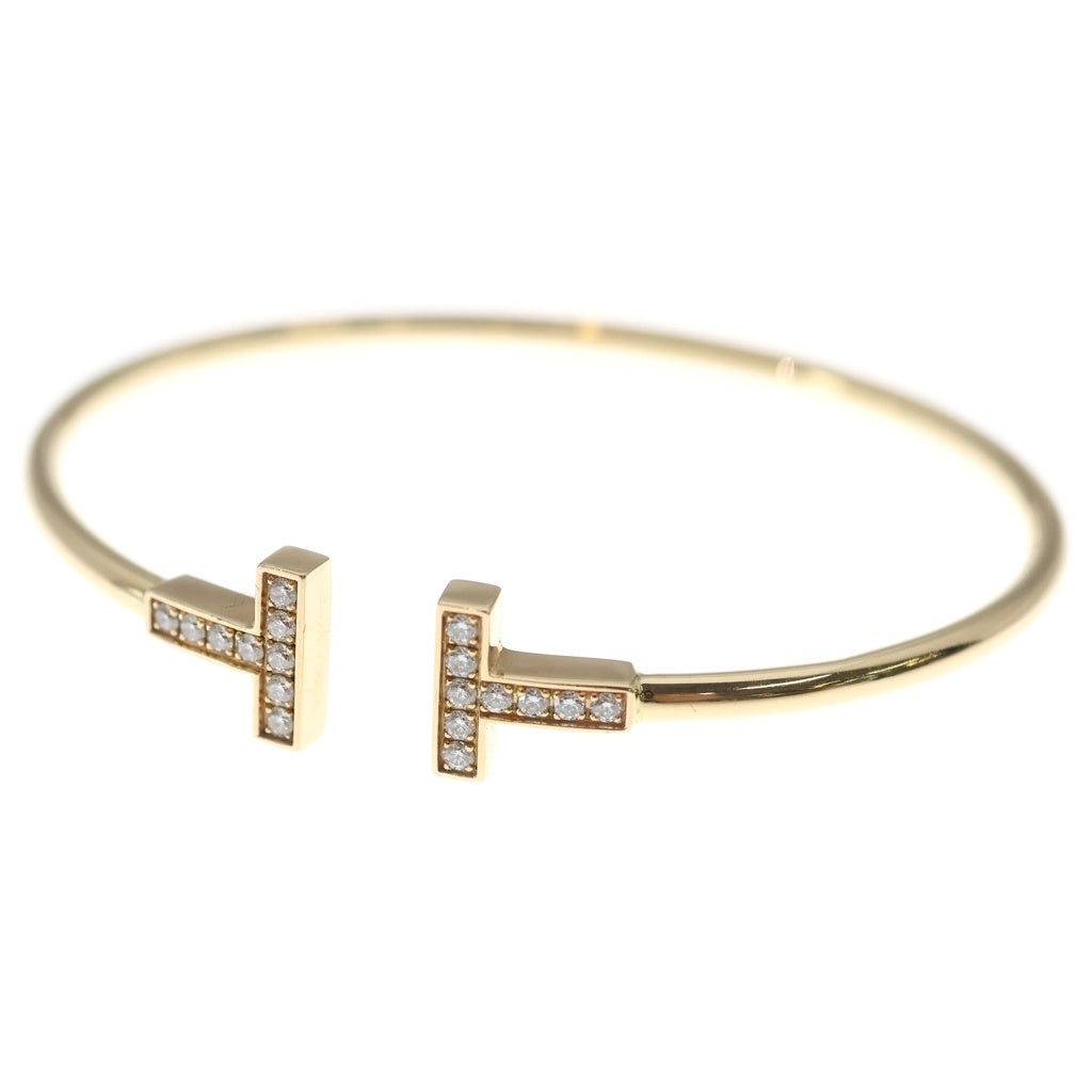 TIFFANY & Co.(ティファニー) Tワイヤー ダイヤ ブレスレット バングル K18PG ピンクゴールド レディース
