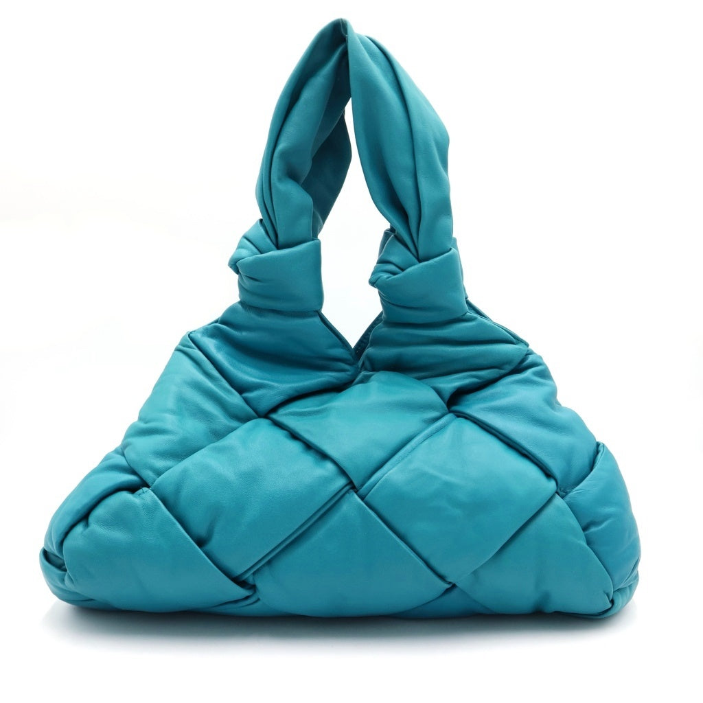 BOTTEGA VENETA(ボッテガヴェネタ) パデッド ロック ハンドバッグ トートバッグ ターコイズブルー レザー 680163V1F204632 レディース
