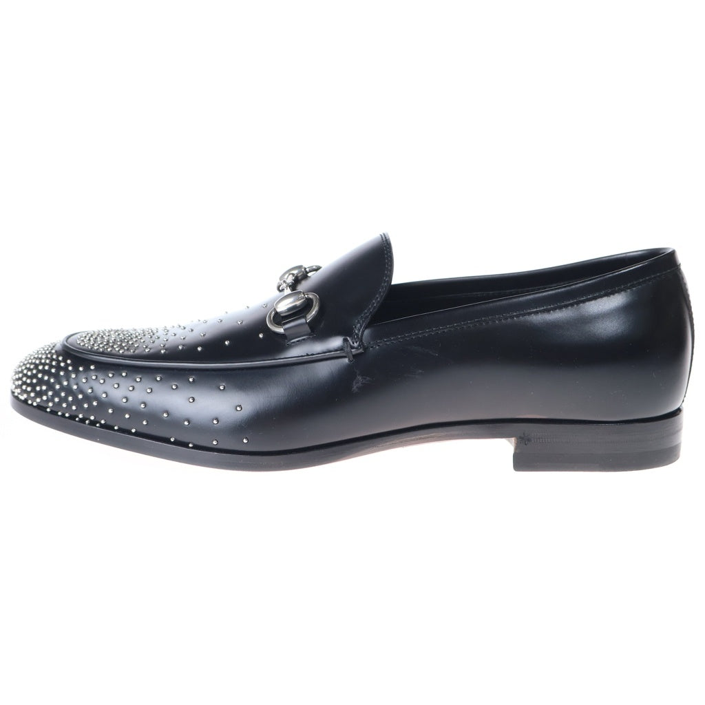 GUCCI(グッチ) 26SS スタッズ ホースビット レザー ローカットシューズ ローファー ブラック 851395