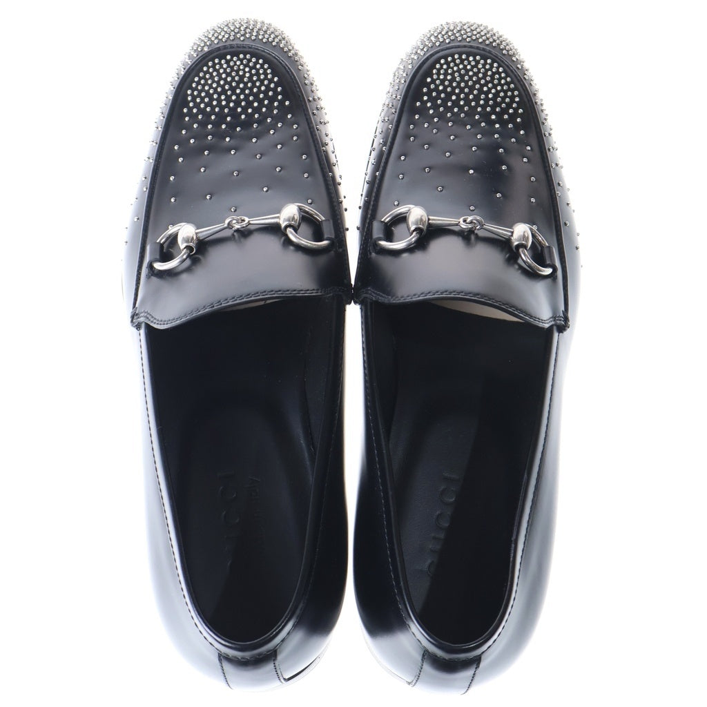 GUCCI(グッチ) 26SS スタッズ ホースビット レザー ローカットシューズ ローファー ブラック 851395