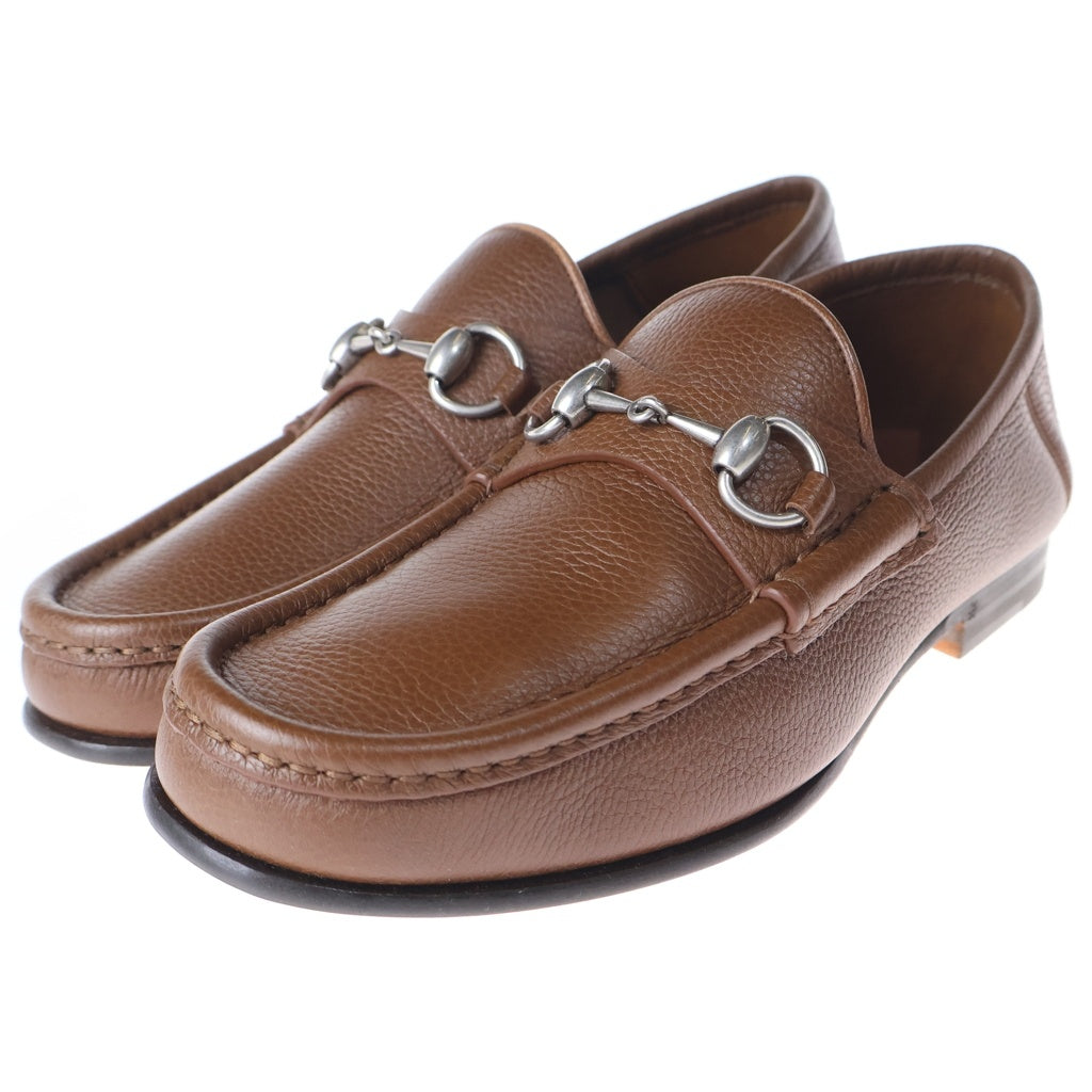GUCCI(グッチ) ホースビット レザー ローカットシューズ ローファー ブラウン 816370