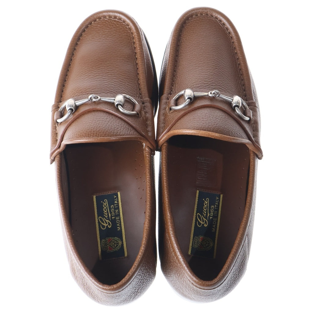 GUCCI(グッチ) ホースビット レザー ローカットシューズ ローファー ブラウン 816370