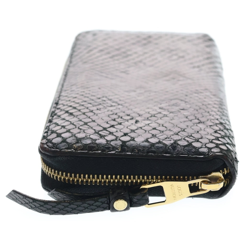 LOUIS VUITTON(ルイヴィトン) モノグラム パイソン ジッピー・ウォレット ラウンドファスナー 長財布 ロングウォレット カードケース ブラック ノワール M80686 ゴールド金具