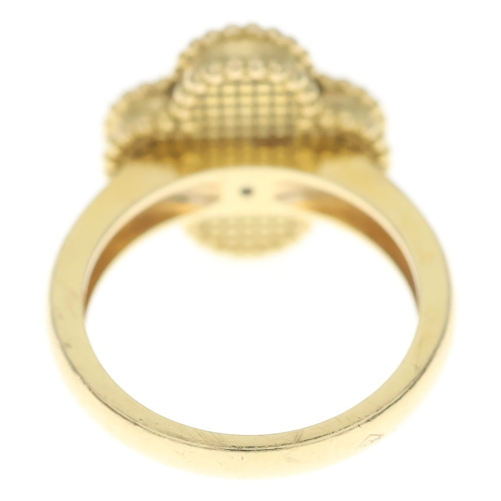 Van Cleef & Arpels(ヴァンクリーフアンドアーペル) ヴィンテージアルハンブラ マラカイト ダイヤリング ゴールド×グリーン Au750YG #51 7.4g VCARO3QM51 レディース