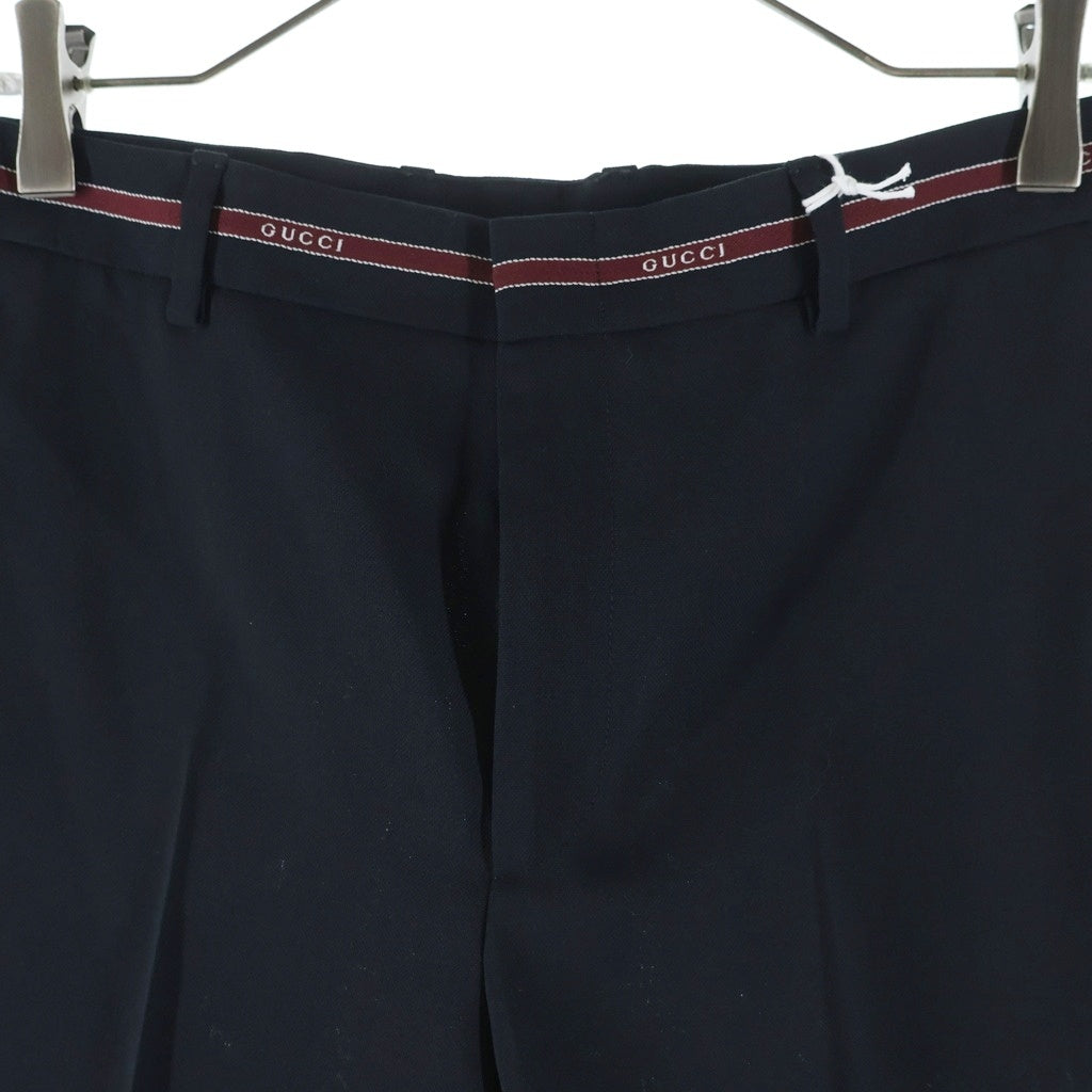GUCCI(グッチ) 2026年クルーズコレクション セルヴィッジ ディテール パンツ ブラック 852055 #40 レディース
