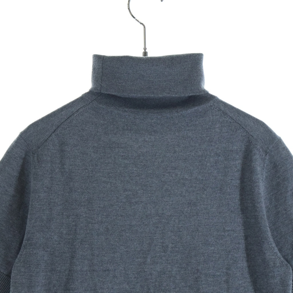 GUCCI(グッチ) 25AW エンブロイダリー ファインウール タートルネック ニット グレー 851975 #M 851975 レディース