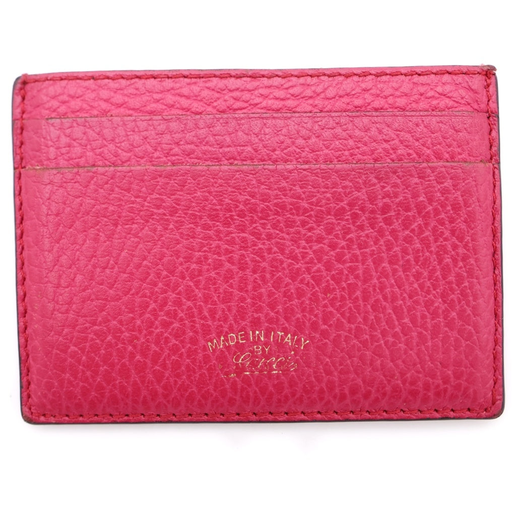GUCCI(グッチ) レザー カードケース スウィング パスケース ピンク 368876 レディース