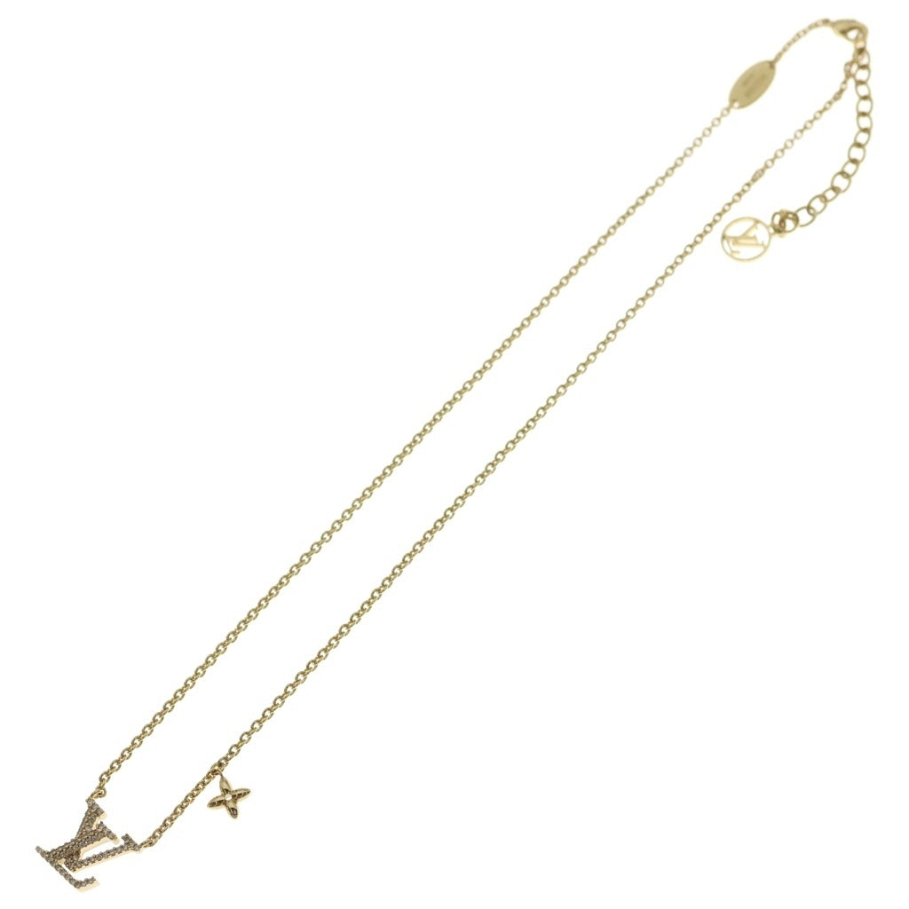 LOUIS VUITTON(ルイヴィトン) LVアイコニック ラインストーン ネックレス ペンダント ゴールド M00596 レディース