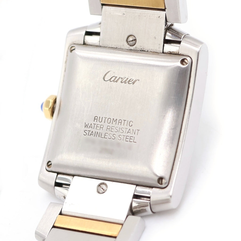 Cartier(カルティエ) タンクフランセーズLM シルバー文字盤 自動巻き 腕時計 K18YG シルバー/イエローゴールド W51005Q4 レディース