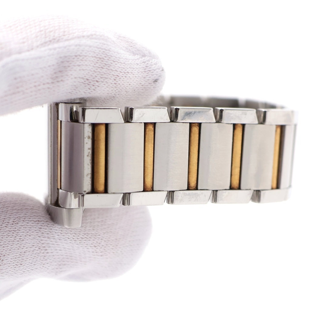Cartier(カルティエ) タンクフランセーズLM シルバー文字盤 自動巻き 腕時計 K18YG シルバー/イエローゴールド W51005Q4 レディース
