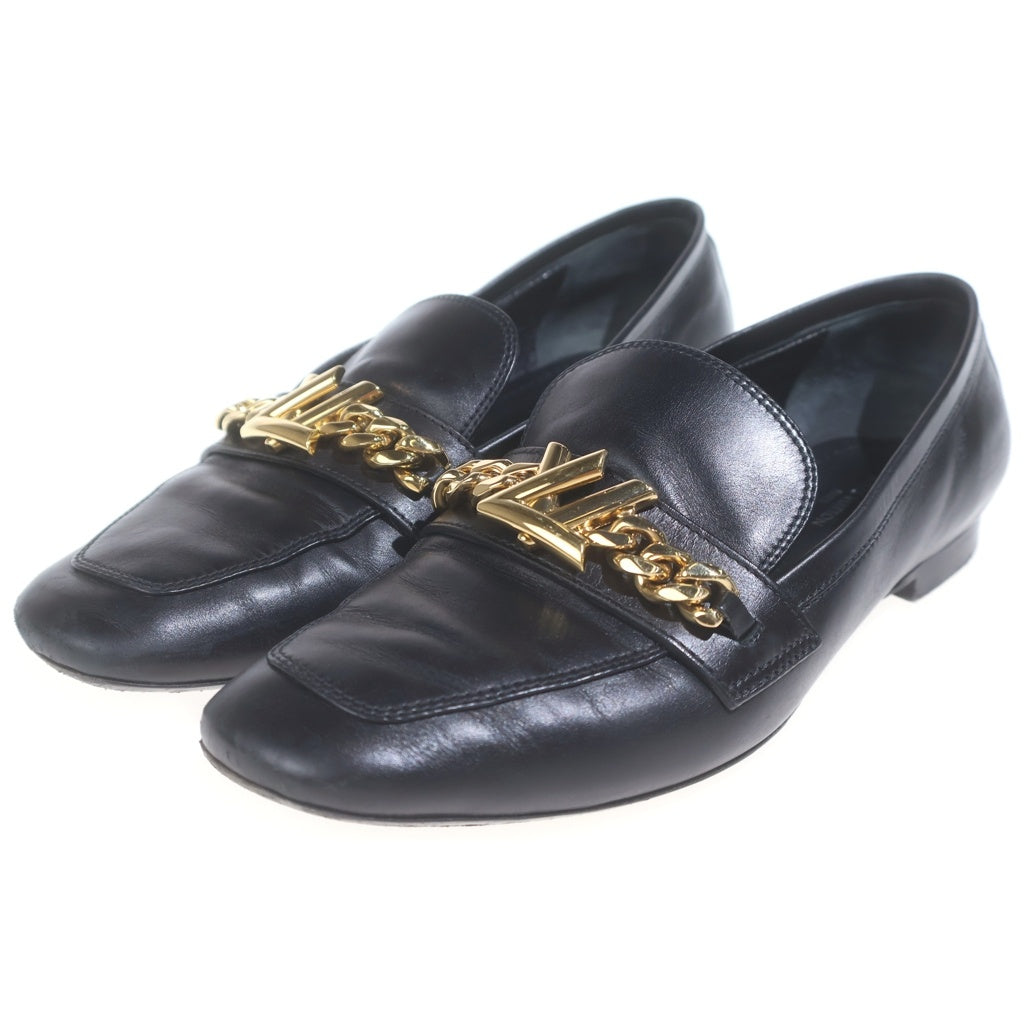 LOUIS VUITTON(ルイヴィトン) ■ロゴ入りパンプス 革靴 #36.5 ブラック レザー レディース