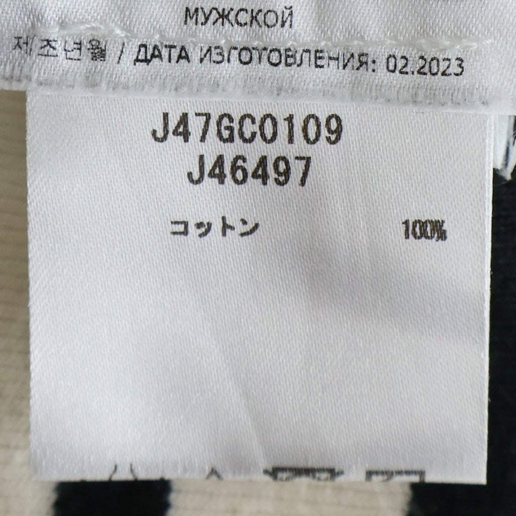 JIL SANDER(ジルサンダー) ジルサンダープラス ボーダーTシャツ 半袖カットソー ホワイト/ブラック コットン