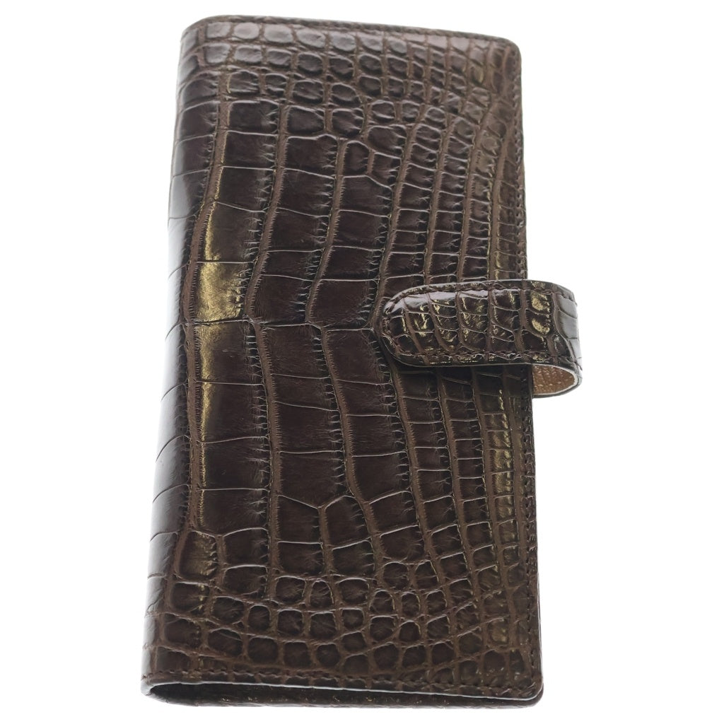 LOUIS VUITTON(ルイヴィトン) ヴェルティカル ウォレット スペシャルオーダー エキゾチック クロコダイル レザー 長財布 ゴールド金具 ブラウン レディース