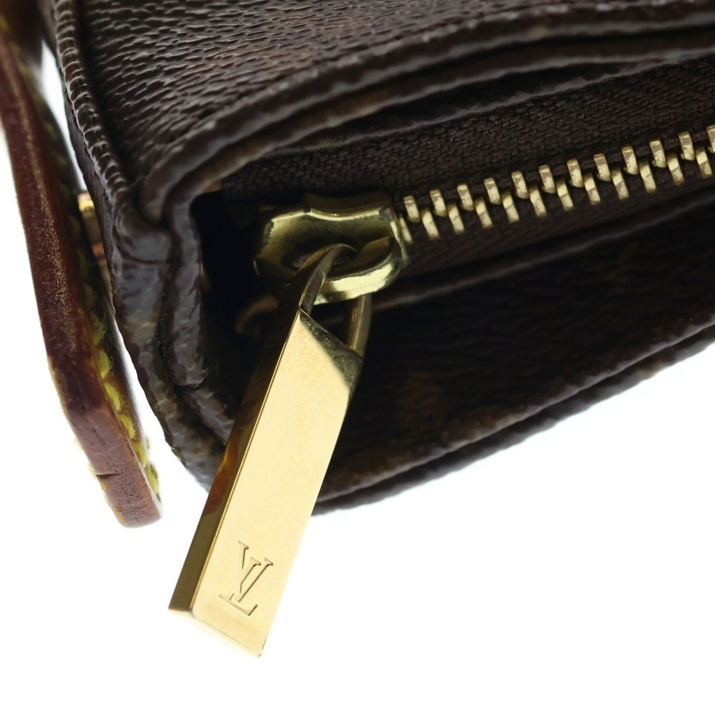 LOUIS VUITTON(ルイヴィトン) モノグラム ルーピングMM ショルダーバッグ ハンドバッグ ブラウン レザー×PVC M51146 ゴールド金具