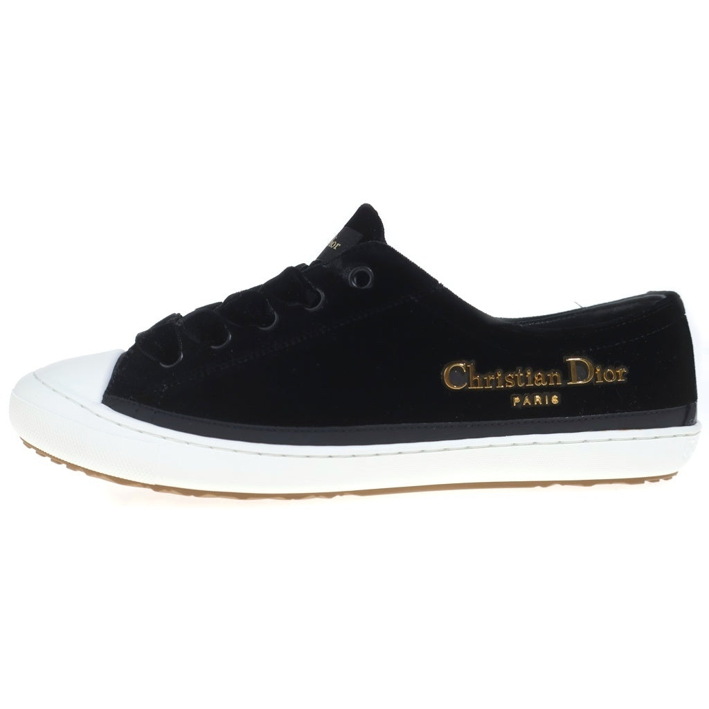 Christian Dior(クリスチャンディオール) ラッキースニーカー ブラック×ホワイト ベロア #36 NS0425 レディース