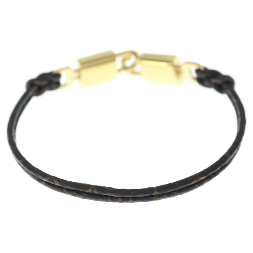 LOUIS VUITTON(ルイヴィトン) モノグラム ツインロック ブレスレット ブラウン ゴールド GP M8058E