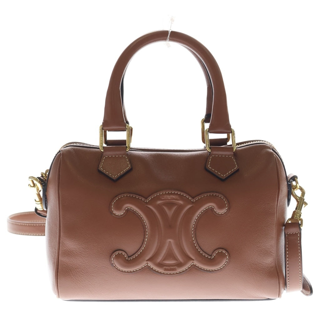 CELINE(セリーヌ) キュイル トリオンフ スモールボストン ショルダー 