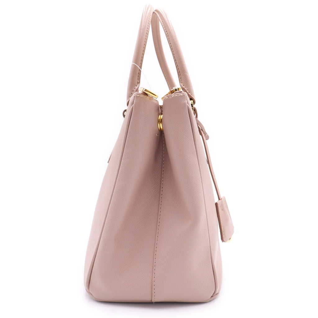 PRADA(プラダ) サフィアーノ ガレリア スモール レザー 2WAY ショルダーバッグ ハンドバッグ BN1801 ピンクベージュ ピンク レディース